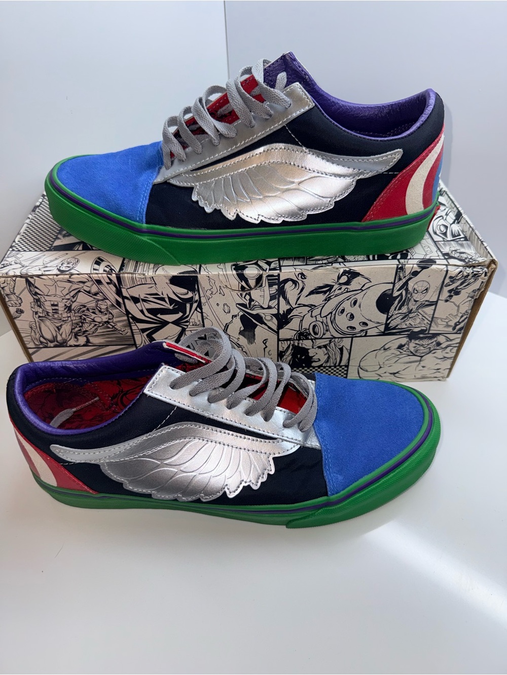 Vans x Marvel Old Skool Avengers Sneakers With Box | M9.5/W11 - Picture 3 of 9